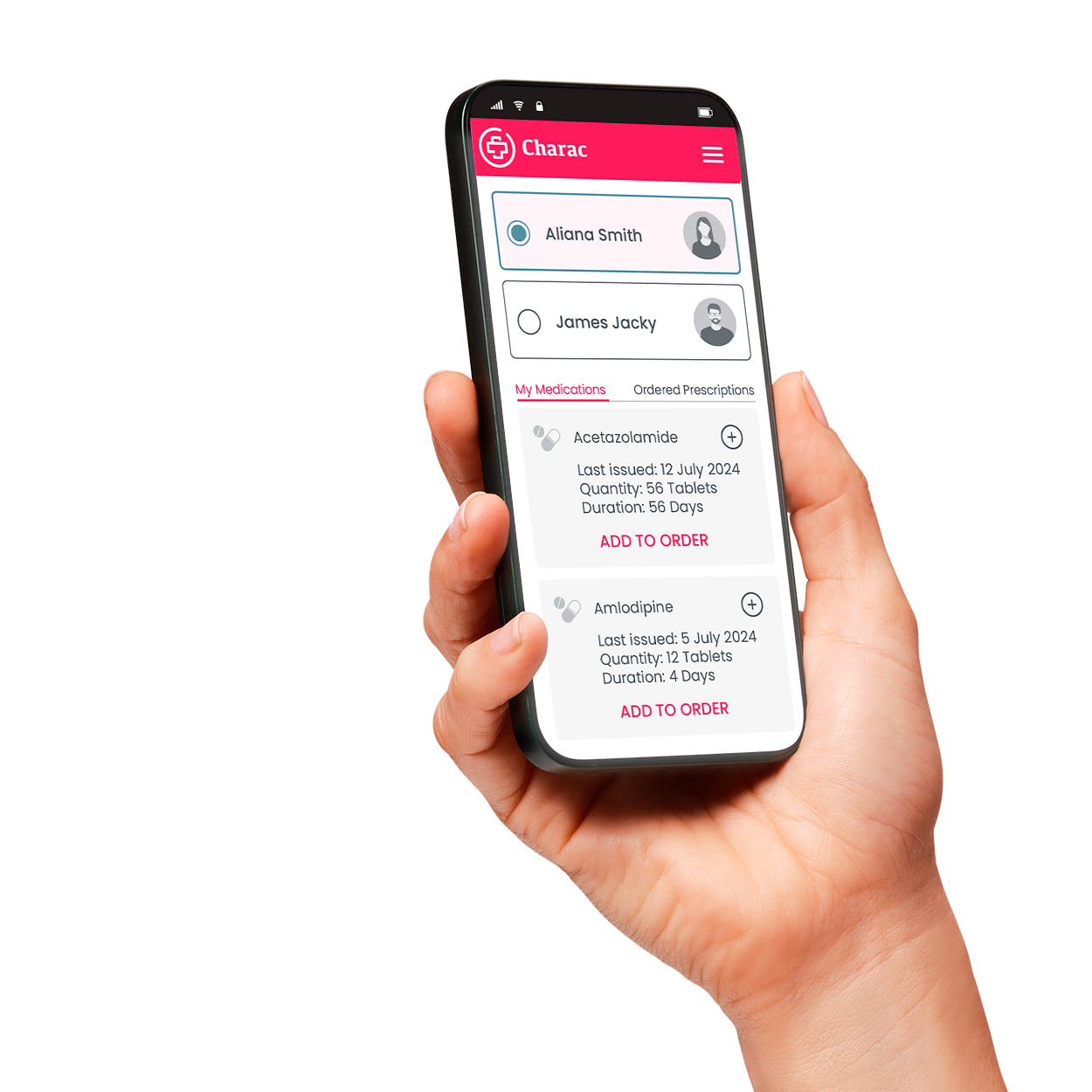 Patient Management & Repeat Prescription Platform - Charac